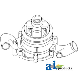UF21229   Water Pump with Single Threaded Pulley---Replaces 87800122